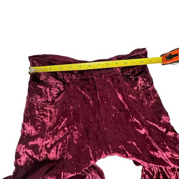 FINAL Last DAY NWT Anna Sui x FP Rose Garden Velvet Rose Embroidered Pants 0 - Picture 12 of 16